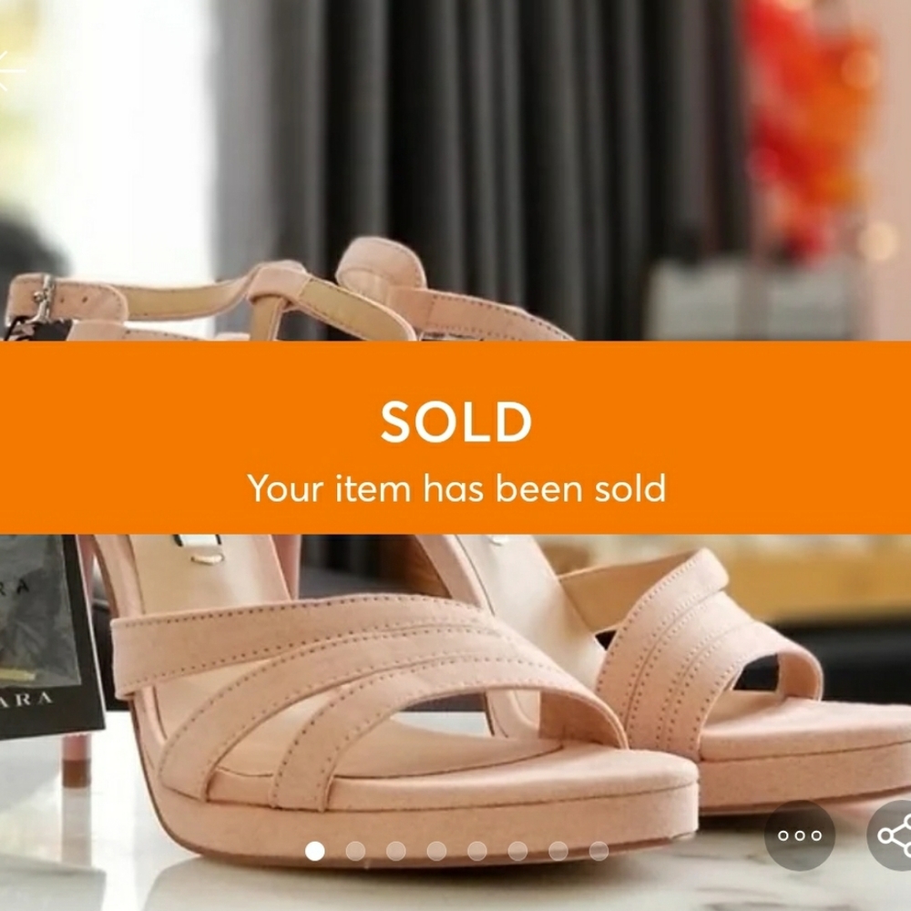 SOLD! Zara Trafaluc High Heels Strappy Sandals - Picture 1 of 8